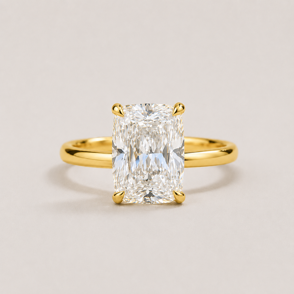 3 Ct. Lab-Grown Diamond Ring Radiant-Cut Diamond (VS-EF)