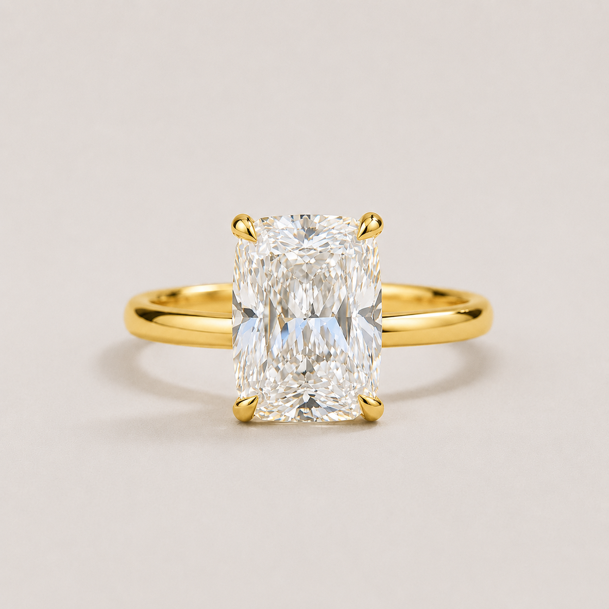 3 Ct. Lab-Grown Diamond Ring Radiant-Cut Diamond (VS-EF)