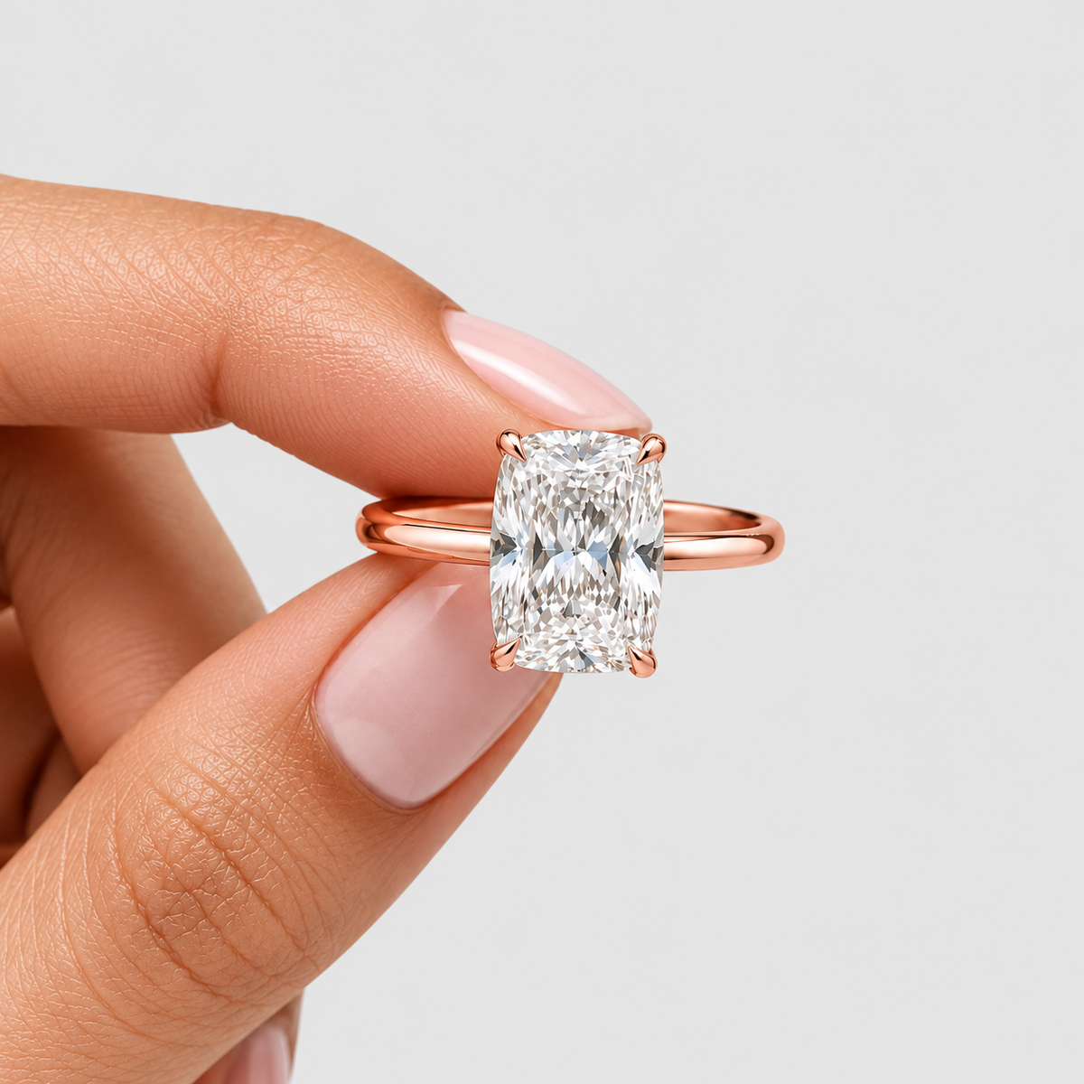 3 Ct. Lab-Grown Diamond Ring Radiant-Cut Diamond (VS-EF)