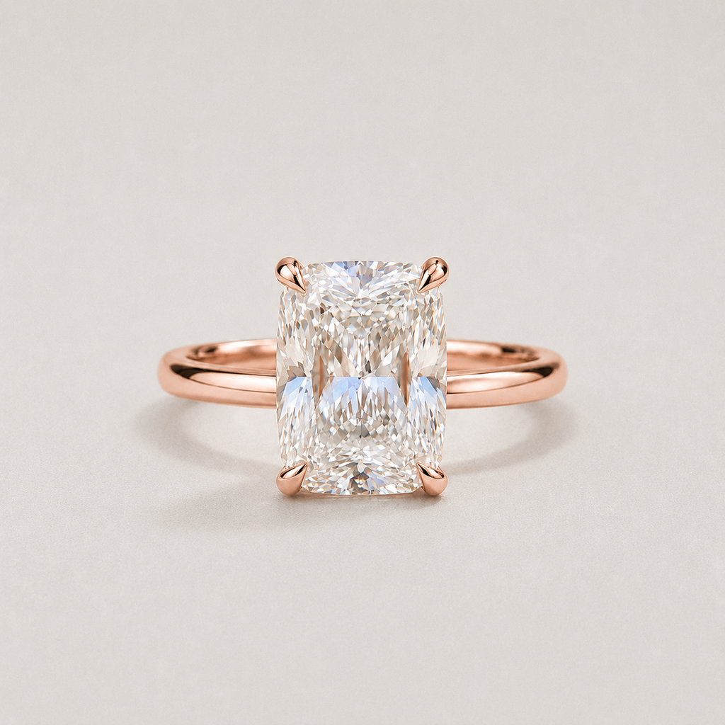 3 Ct. Lab-Grown Diamond Ring Radiant-Cut Diamond (VS-EF)
