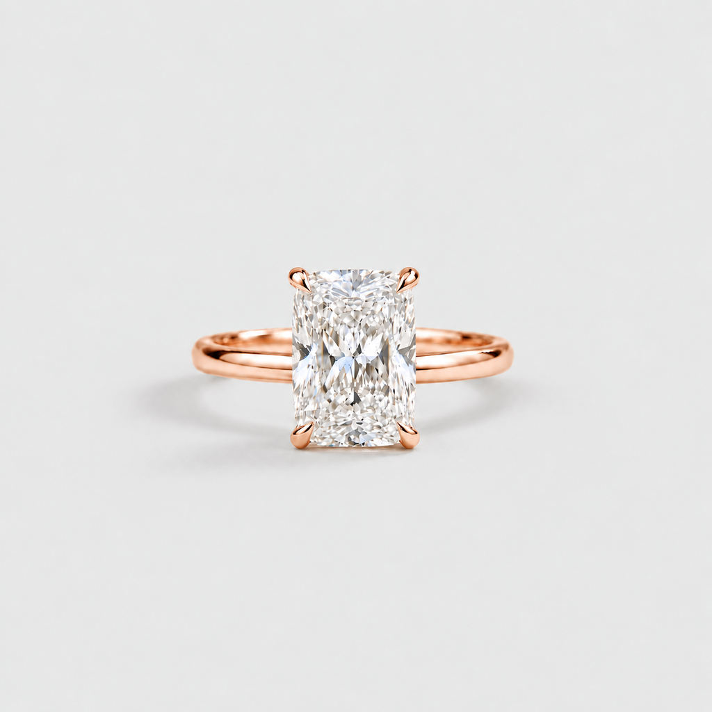3 Ct. Lab-Grown Diamond Ring Radiant-Cut Diamond (VS-EF)