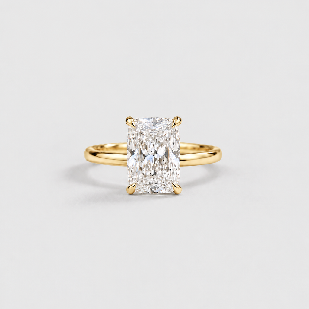 3 Ct. Lab-Grown Diamond Ring Radiant-Cut Diamond (VS-EF)