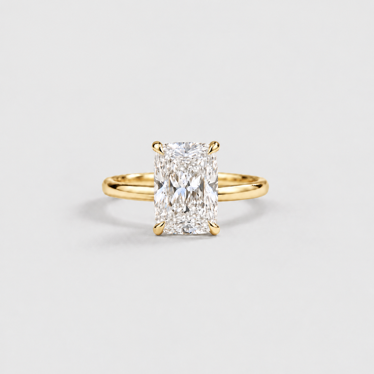 3 Ct. Lab-Grown Diamond Ring Radiant-Cut Diamond (VS-EF)