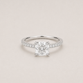 1 Ct. Lab Grown Diamond Cushion Ring Claw Prongs (VS-EF)