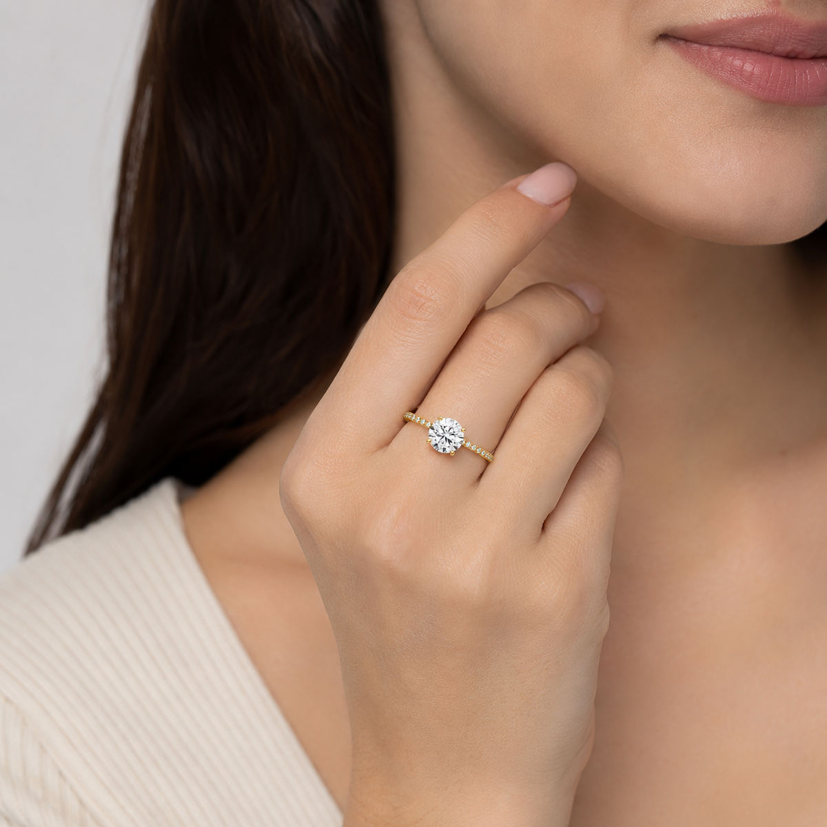 2.30 Ct. Lab-Grown Diamond Ring Round-Cut (VS-EF)
