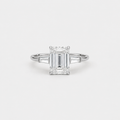 6.50 Ct. Lab-Grown Diamond Three Stone Emerald-Cut Ring (VS-EF)
