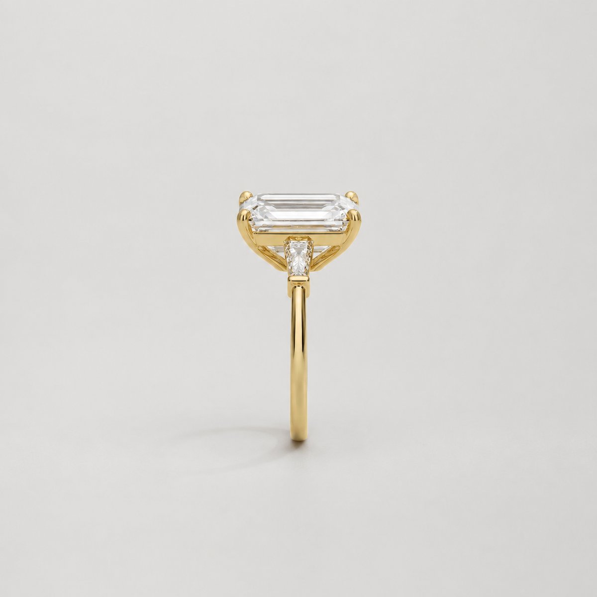 6.50 Ct. Lab-Grown Diamond Three Stone Emerald-Cut Ring (VS-EF)