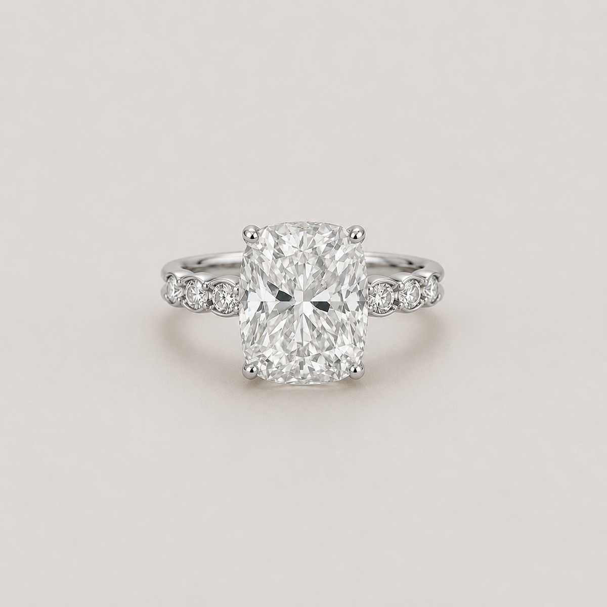 6.80 Ct. Lab-Grown Diamond Ring Cushion-Cut (VS-EF)