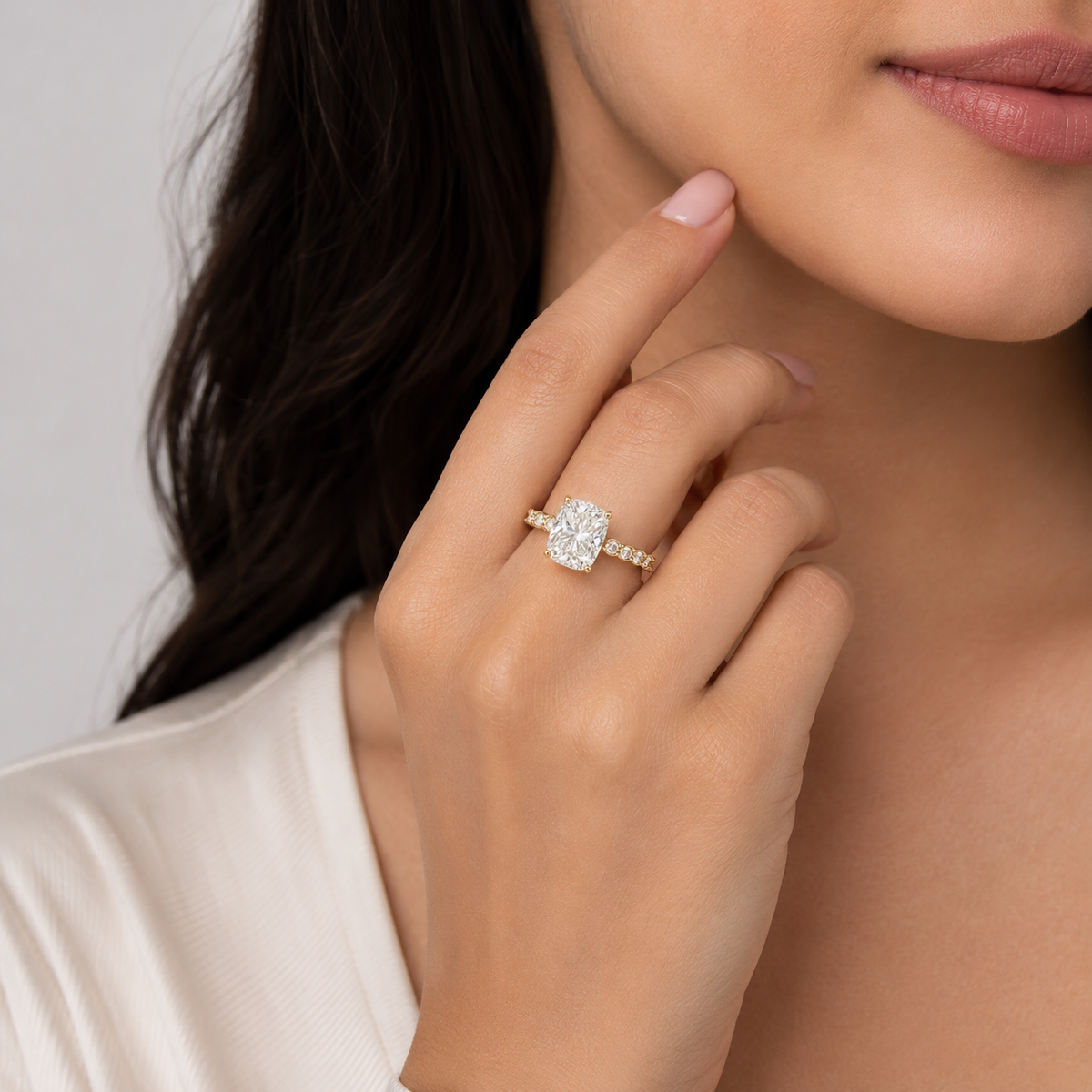 6.80 Ct. Lab-Grown Diamond Ring Cushion-Cut (VS-EF)