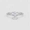 2.50 Ct. Lab-Grown Diamond Ring Oval-Cut Hidden Halo (VS-EF)
