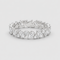 3.5 Ct. Lab Grown Diamond Pear & Round Cut Eternity Ring (EF/VVS-VS)