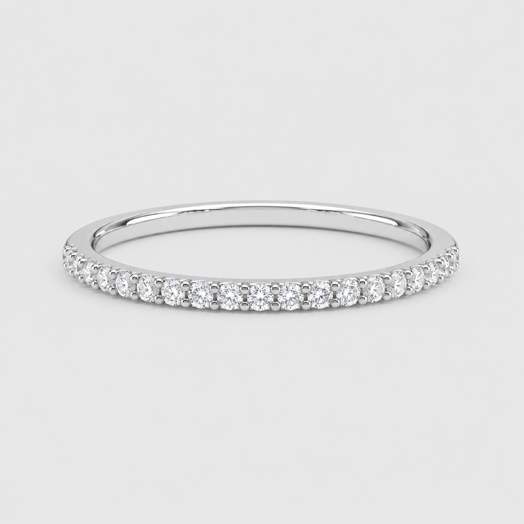 Lab Grown Diamond Round Cut Half Eternity Band 0.16 Ct. (VS-EF)