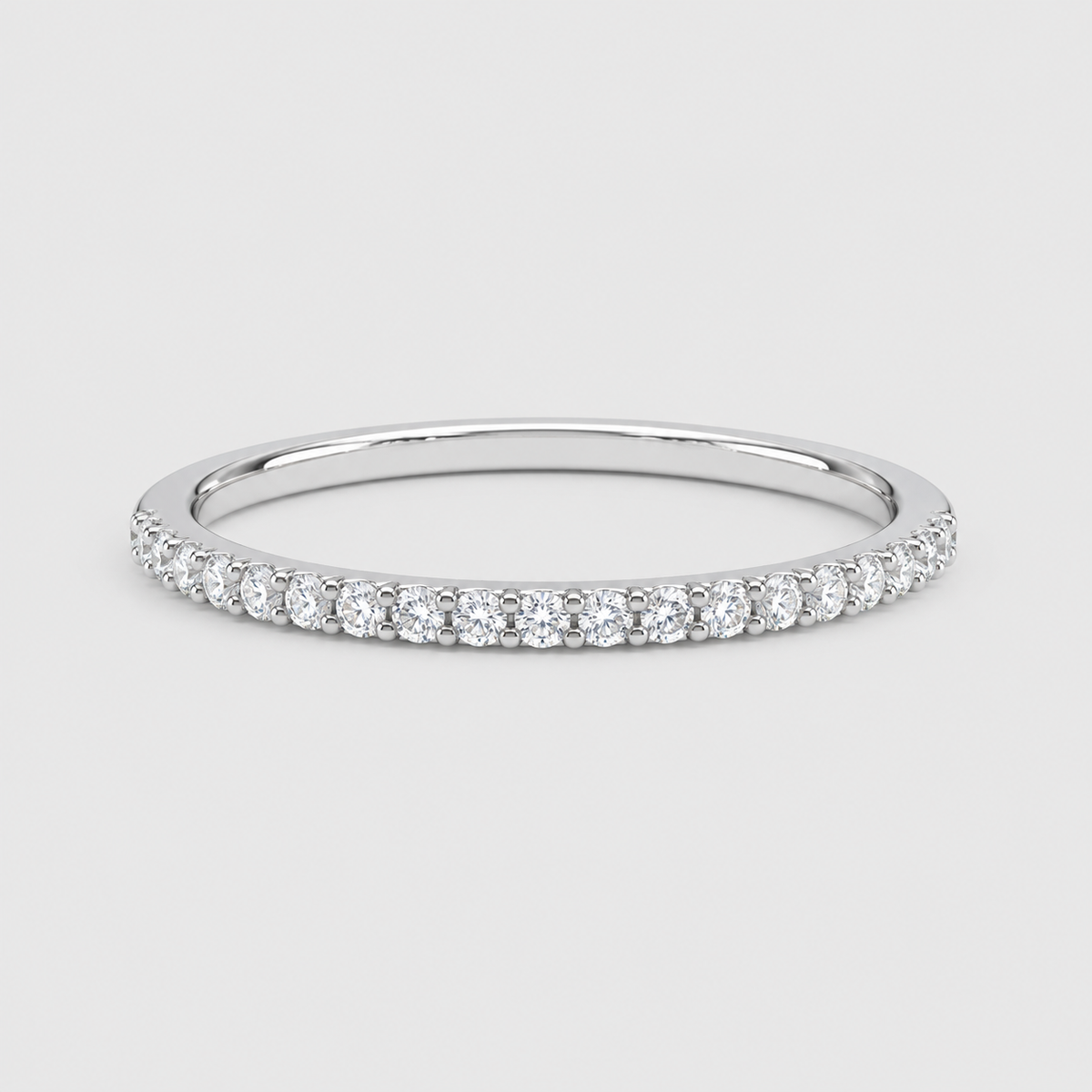 Lab Grown Diamond Round Cut Half Eternity Band 0.16 Ct. (VS-EF)