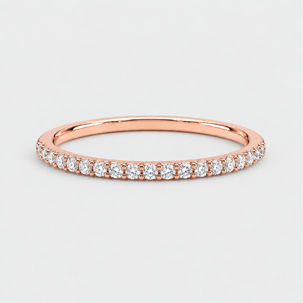 Lab Grown Diamond Round Cut Half Eternity Band 0.16 Ct. (VS-EF)