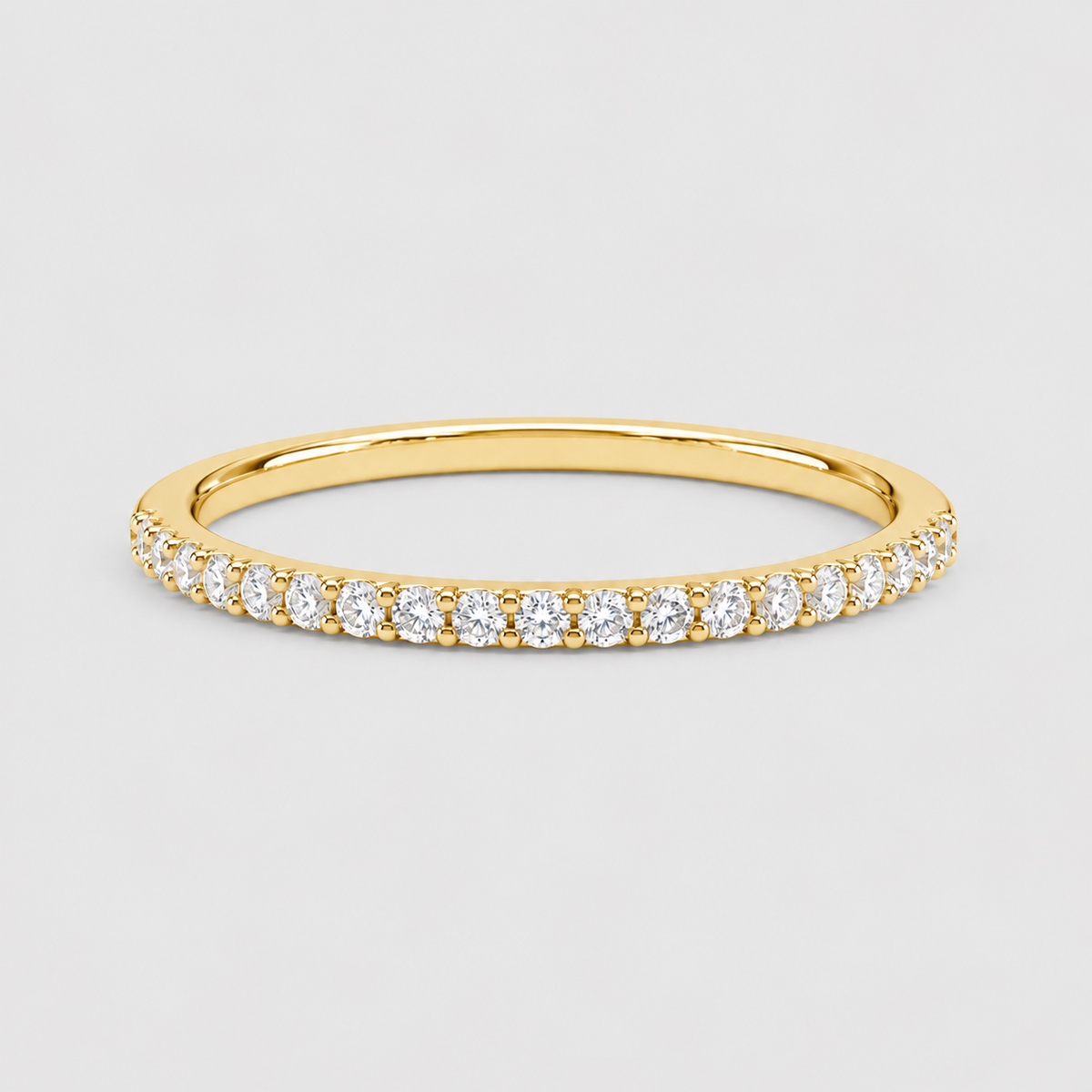Lab Grown Diamond Round Cut Half Eternity Band 0.16 Ct. (VS-EF)