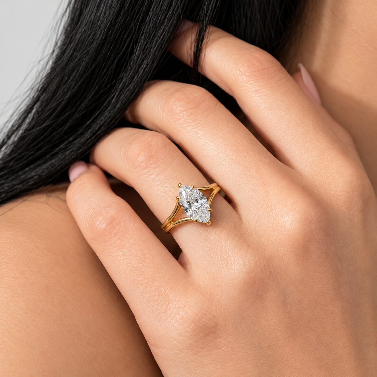 1.50 Ct. Lab Grown Diamond Marquise Cut Solitaire Ring (VS-EF)