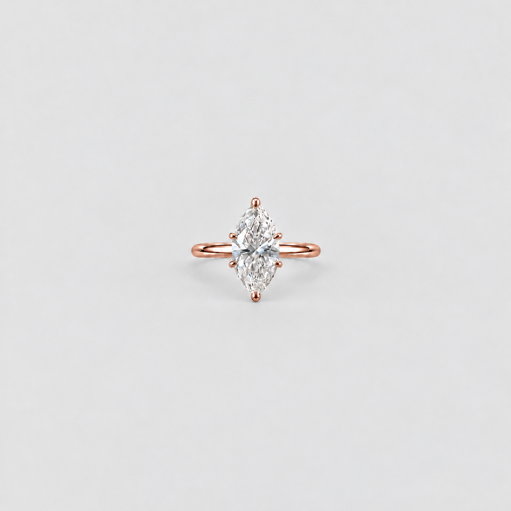 3.25 Ct. Lab Grown Diamond Marquise Cut Solitaire Ring (VS-EF)
