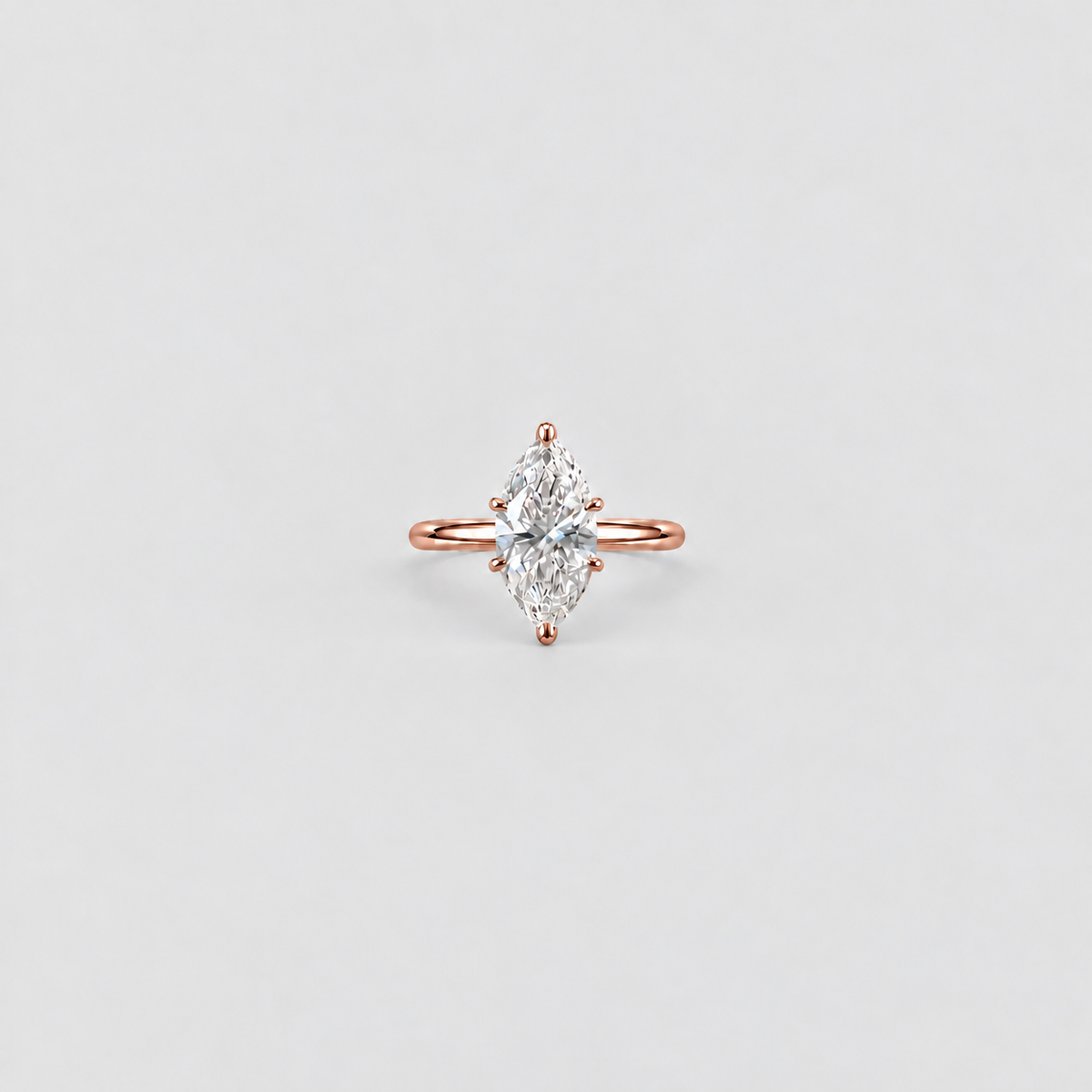 3.25 Ct. Lab Grown Diamond Marquise Cut Solitaire Ring (VS-EF)