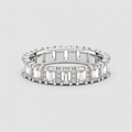 2.18 Ct. Lab-Grown Diamond Ring Eternity Band Emerald & Round (EF/VVS-VS)