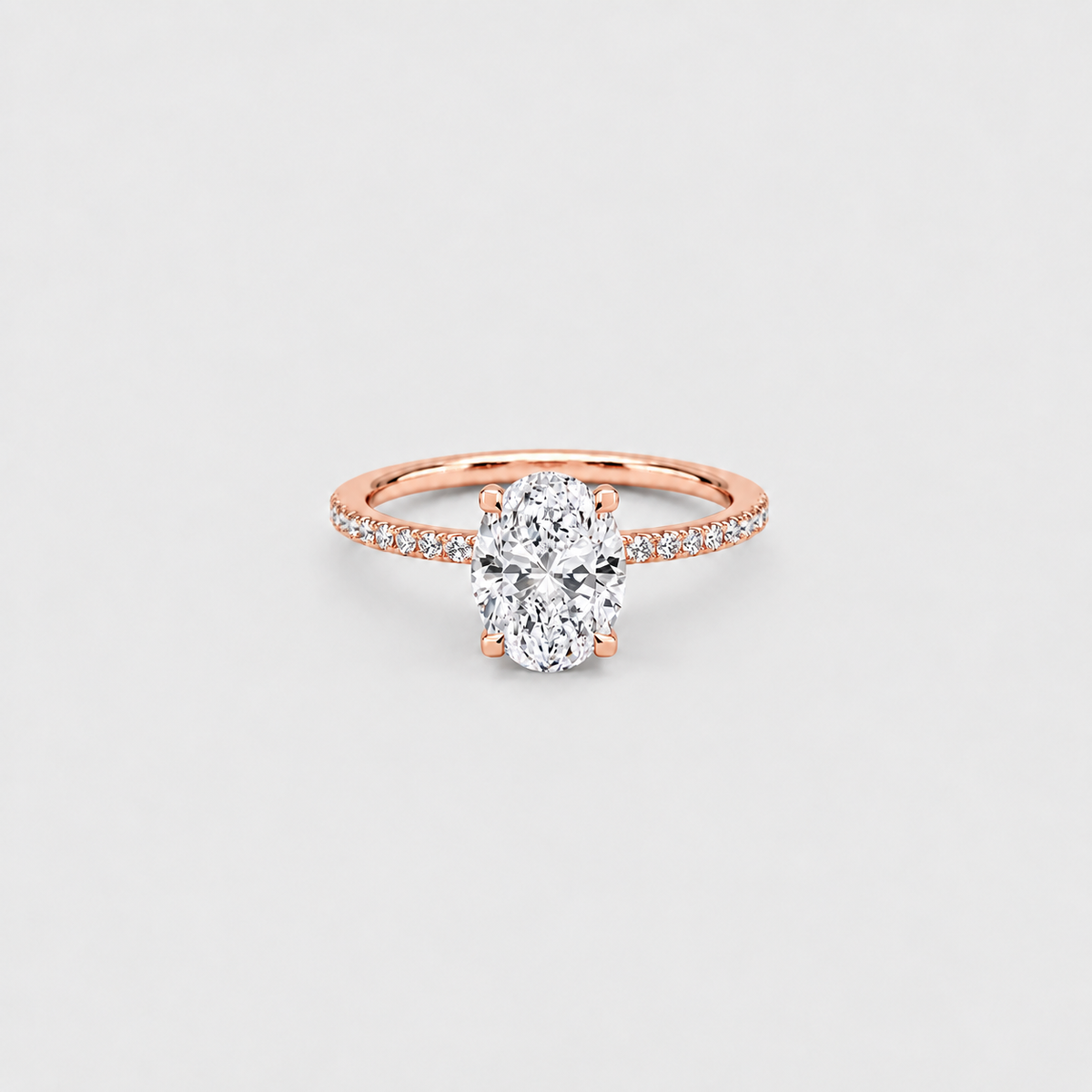 2.30 Ct. Lab-Grown Diamond Ring Hidden Halo Oval-Cut (VS-EF)