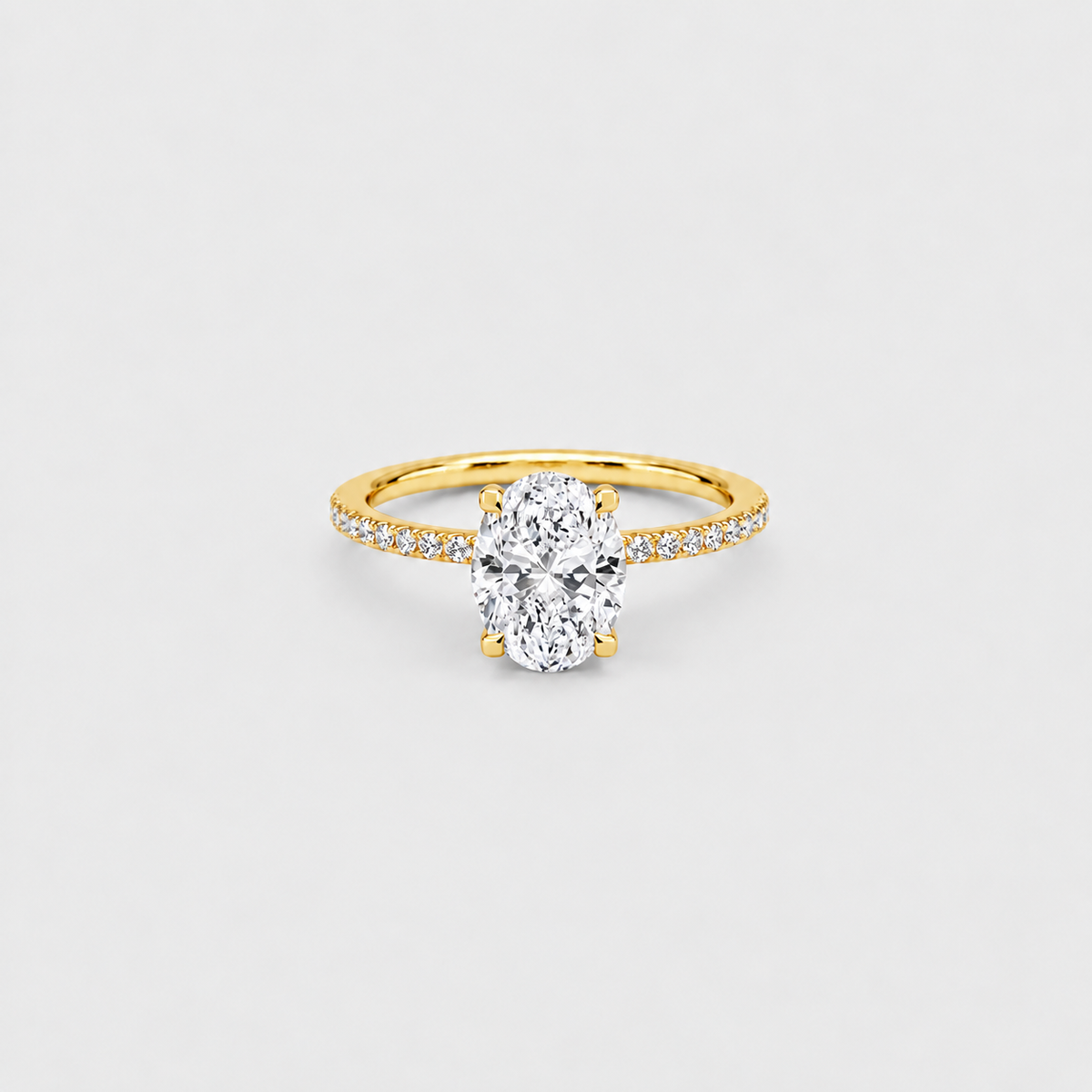 2.30 Ct. Lab-Grown Diamond Ring Hidden Halo Oval-Cut (VS-EF)