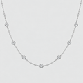 Lab Grown Diamond Station Necklace Round Cut 0.70 Ct. (EF/VVS-VS)