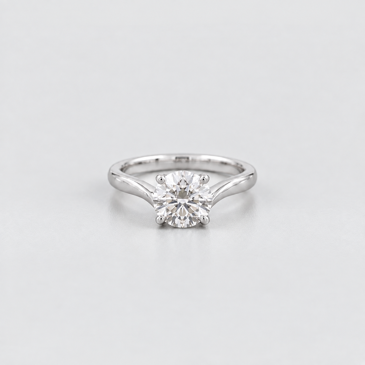 2 Ct. Lab Grown Diamond Round Cut Solitaire Ring (VS-EF)