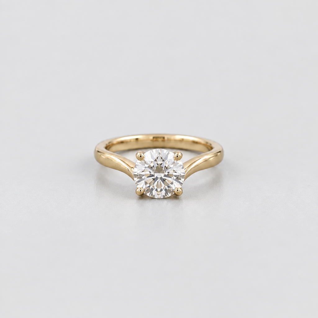 2 Ct. Lab Grown Diamond Round Cut Solitaire Ring (VS-EF)