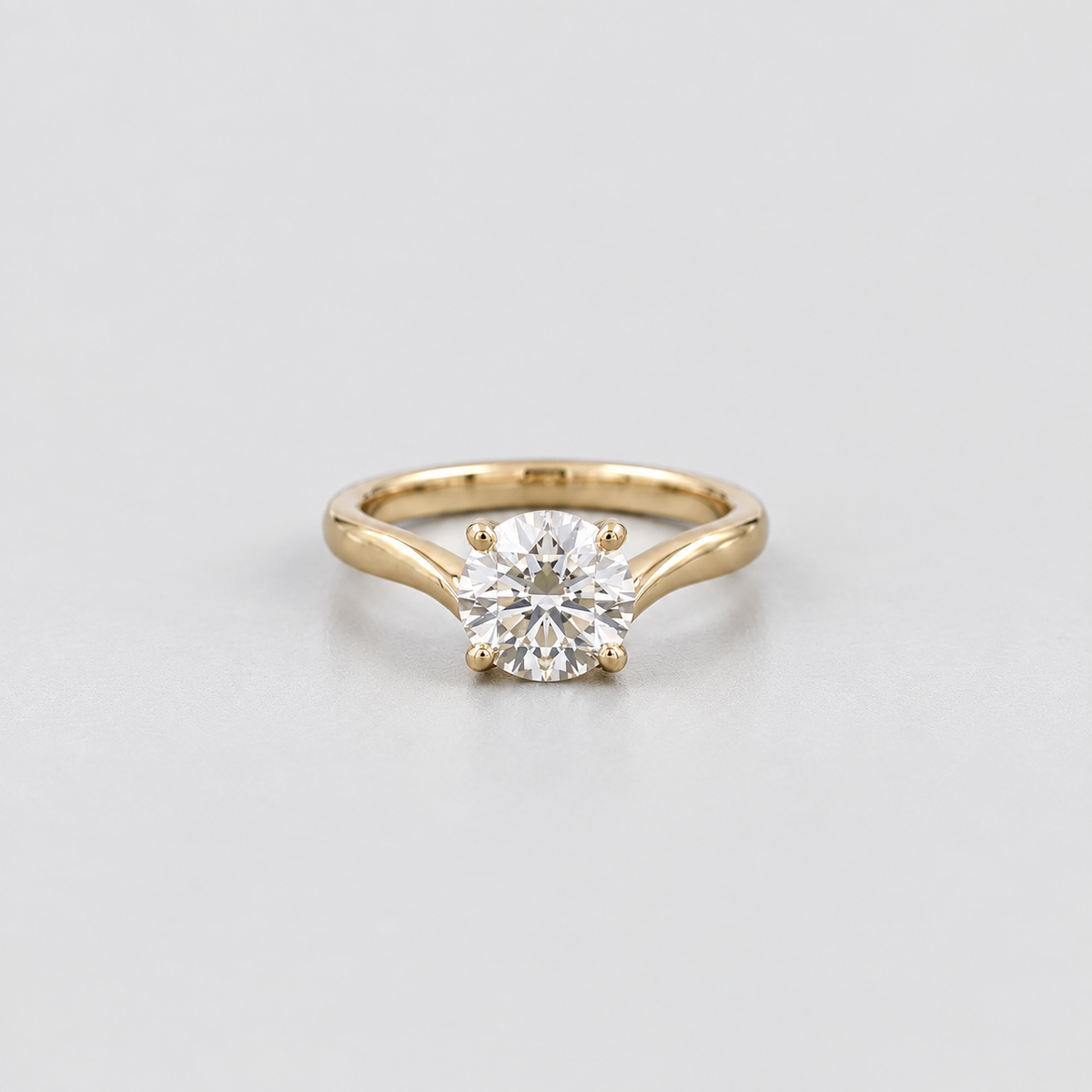2 Ct. Lab Grown Diamond Round Cut Solitaire Ring (VS-EF)