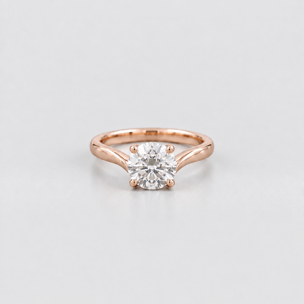 2 Ct. Lab Grown Diamond Round Cut Solitaire Ring (VS-EF)