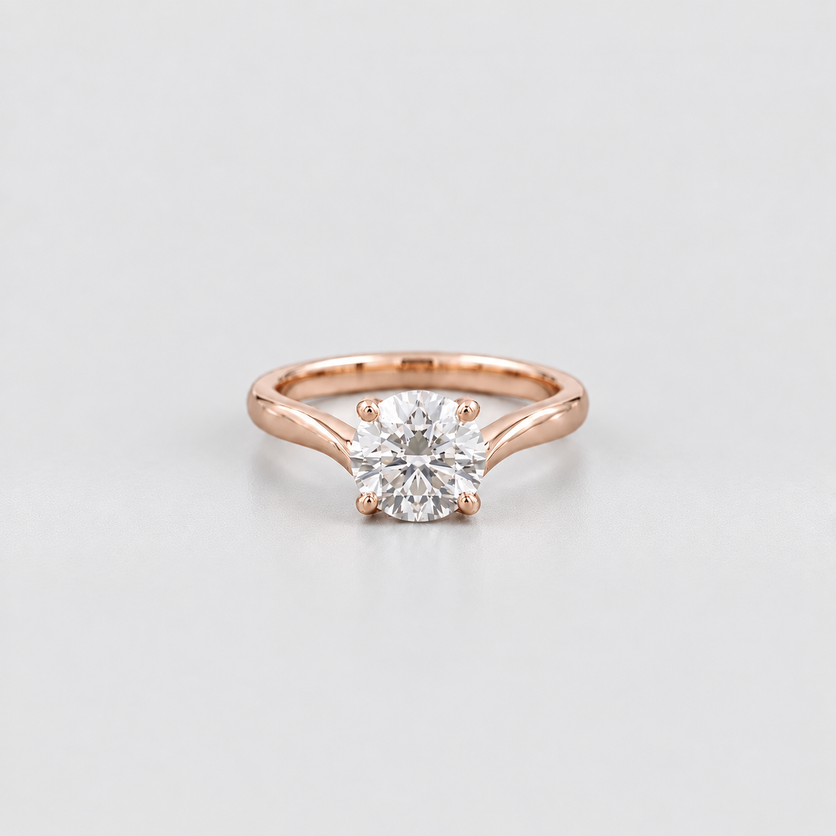2 Ct. Lab Grown Diamond Round Cut Solitaire Ring (VS-EF)