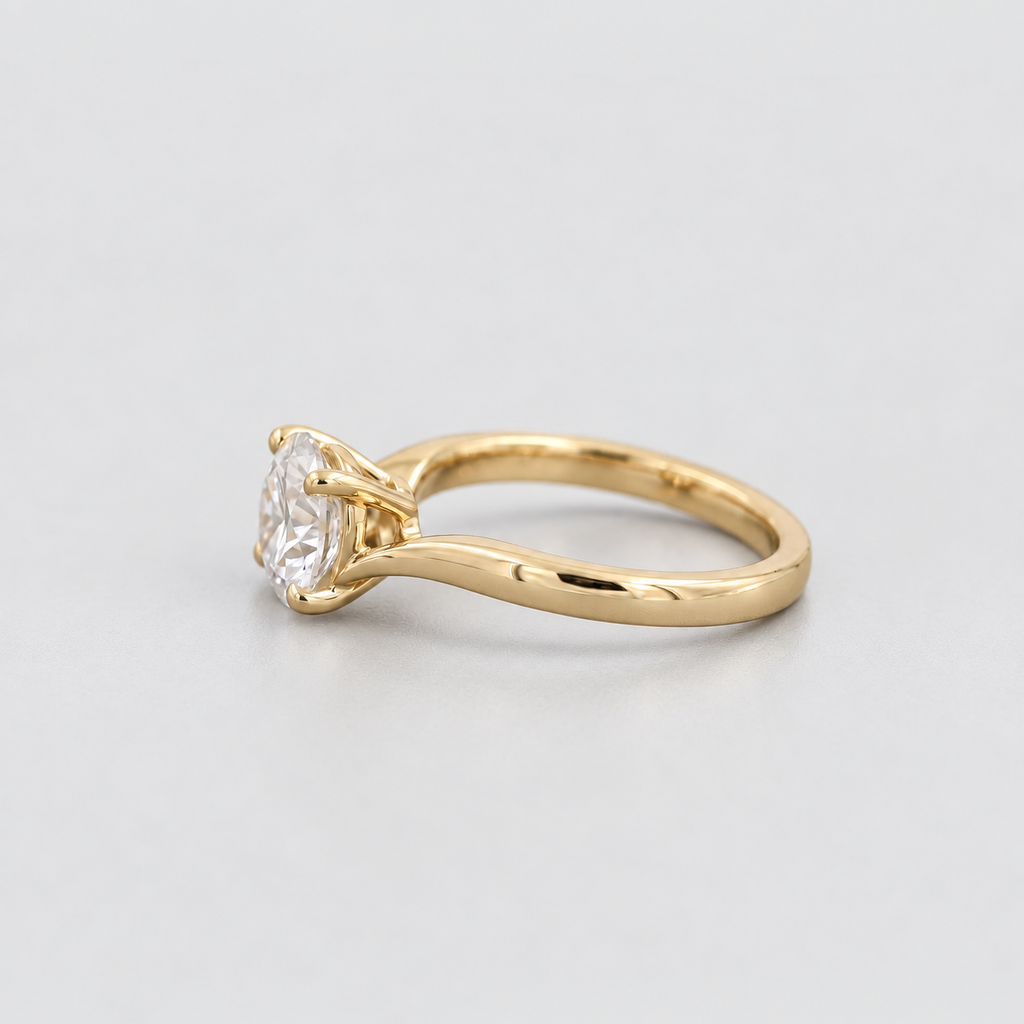 2 Ct. Lab Grown Diamond Round Cut Solitaire Ring (VS-EF)