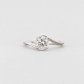 1 Ct. Lab Grown Diamond Bypass Round Cut Solitaire Ring (VS-EF)