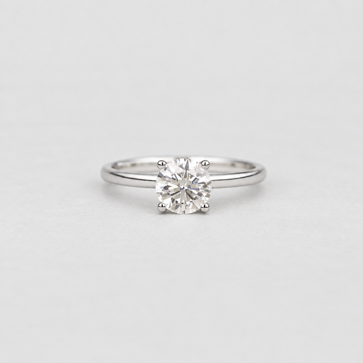 1 Ct. Lab Grown Diamond Round Cut Solitaire Ring (VS-EF)