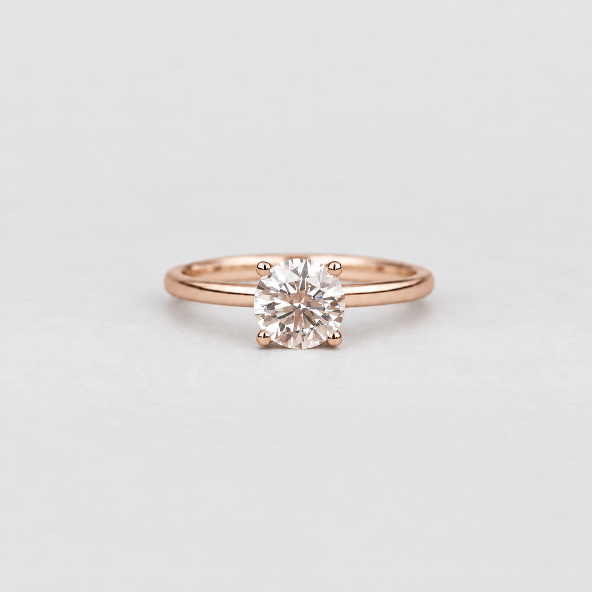 1 Ct. Lab Grown Diamond Round Cut Solitaire Ring (VS-EF)