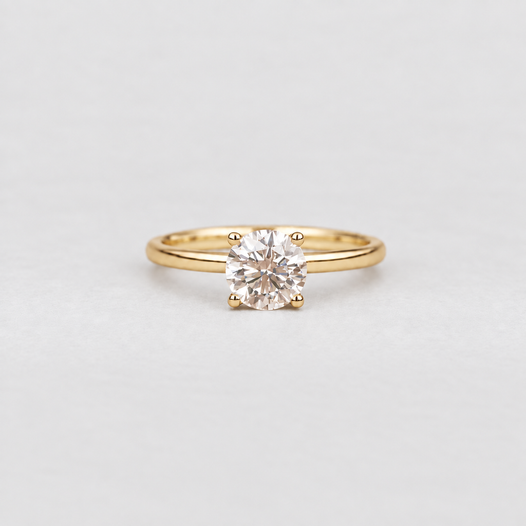 1 Ct. Lab Grown Diamond Round Cut Solitaire Ring (VS-EF)