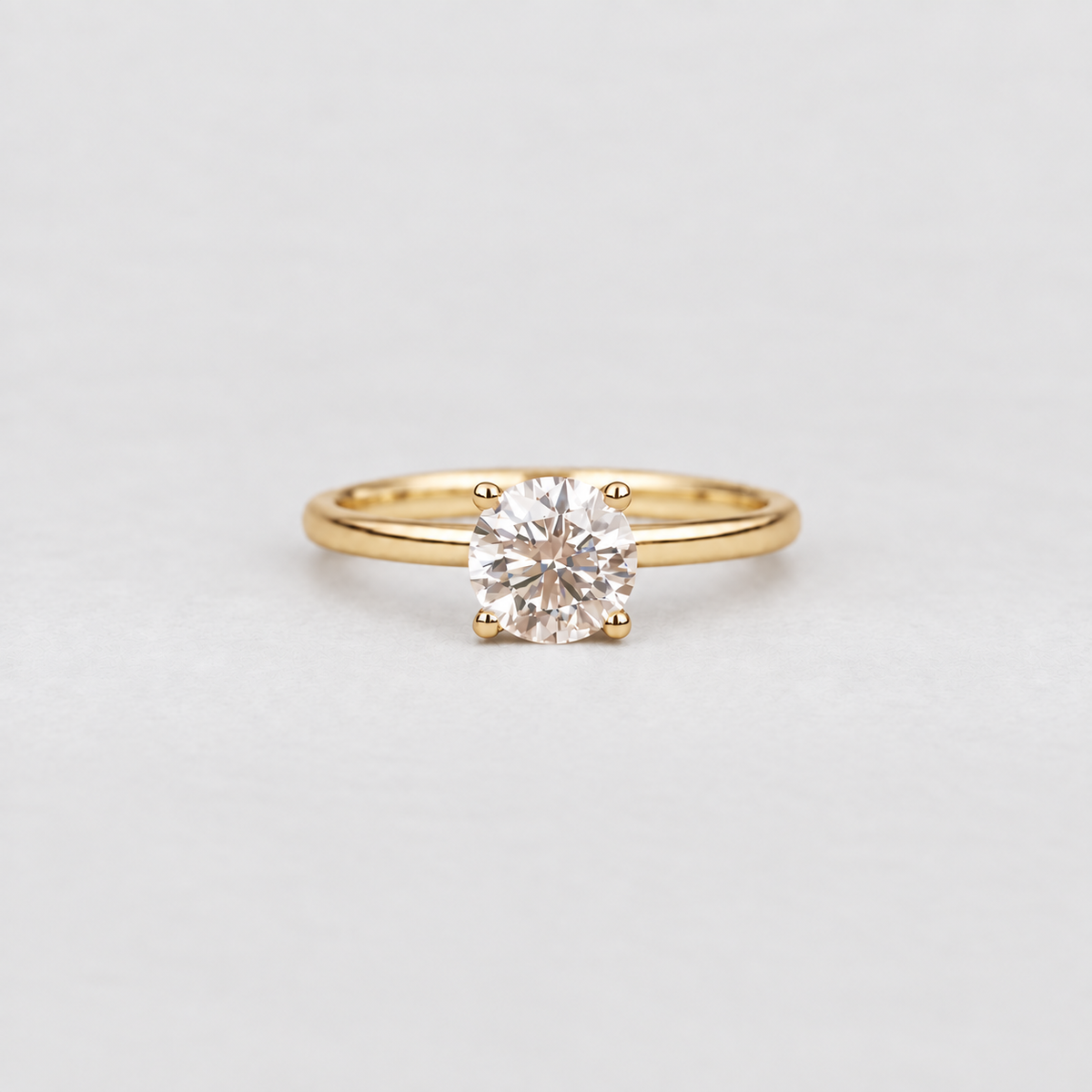1 Ct. Lab Grown Diamond Round Cut Solitaire Ring (VS-EF)