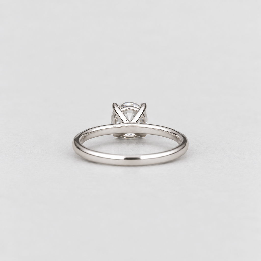 1 Ct. Lab Grown Diamond Round Cut Solitaire Ring (VS-EF)