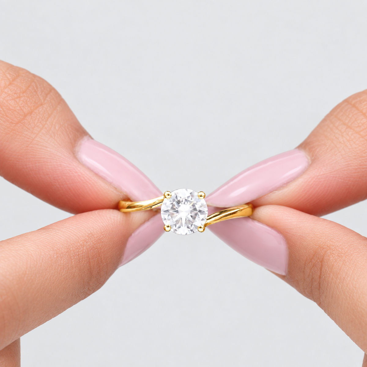 1.5 Ct. Lab Grown Diamond Bypass Round Cut Solitaire Ring (VS-EF)
