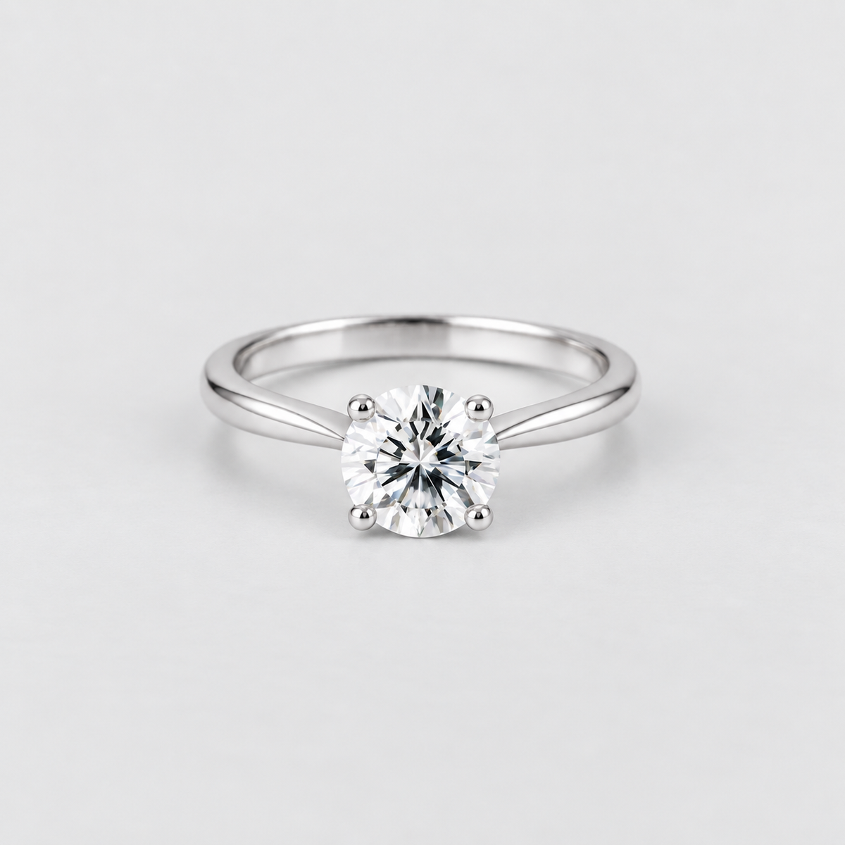 1 Ct. Lab Grown Diamond Round Solitaire Ring (VS-EF)