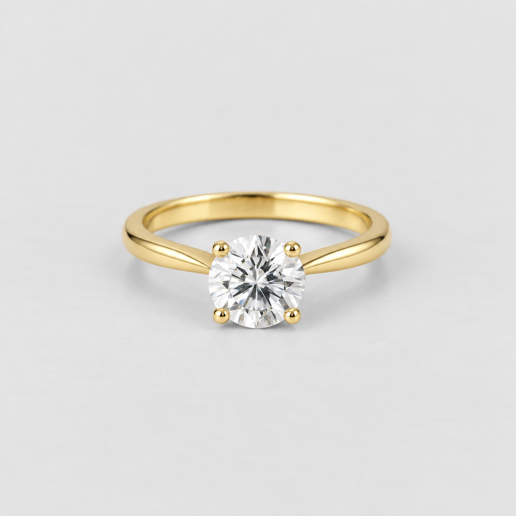 1 Ct. Lab Grown Diamond Round Solitaire Ring (VS-EF)