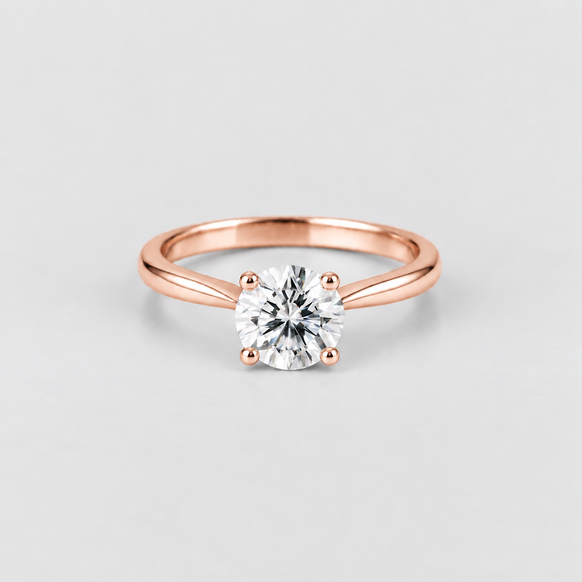 1 Ct. Lab Grown Diamond Round Solitaire Ring (VS-EF)