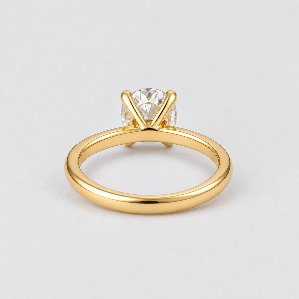 1 Ct. Lab Grown Diamond Round Solitaire Ring (VS-EF)