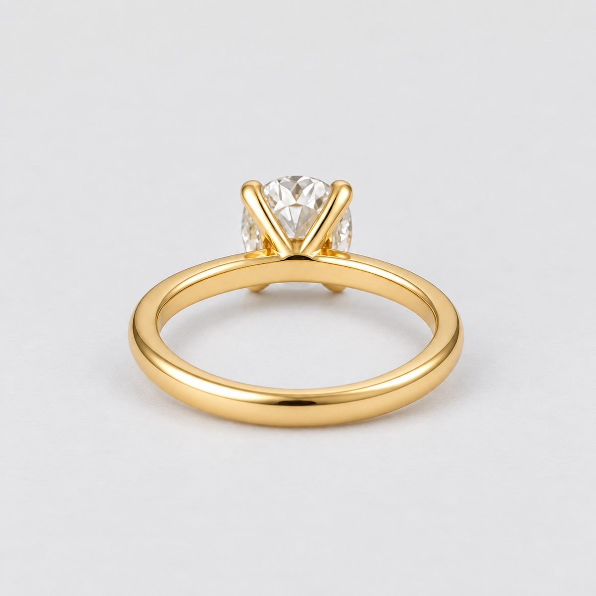 1 Ct. Lab Grown Diamond Round Solitaire Ring (VS-EF)