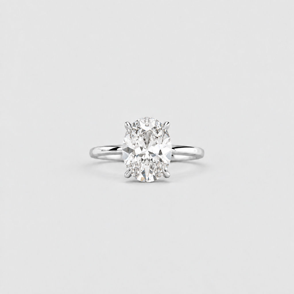2.50 Ct. Lab Grown Diamond Oval Cut Solitaire Ring (VS-EF)