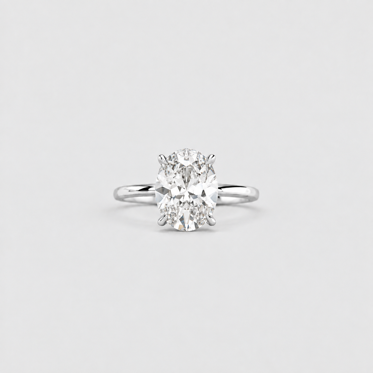 2.50 Ct. Lab Grown Diamond Oval Cut Solitaire Ring (VS-EF)