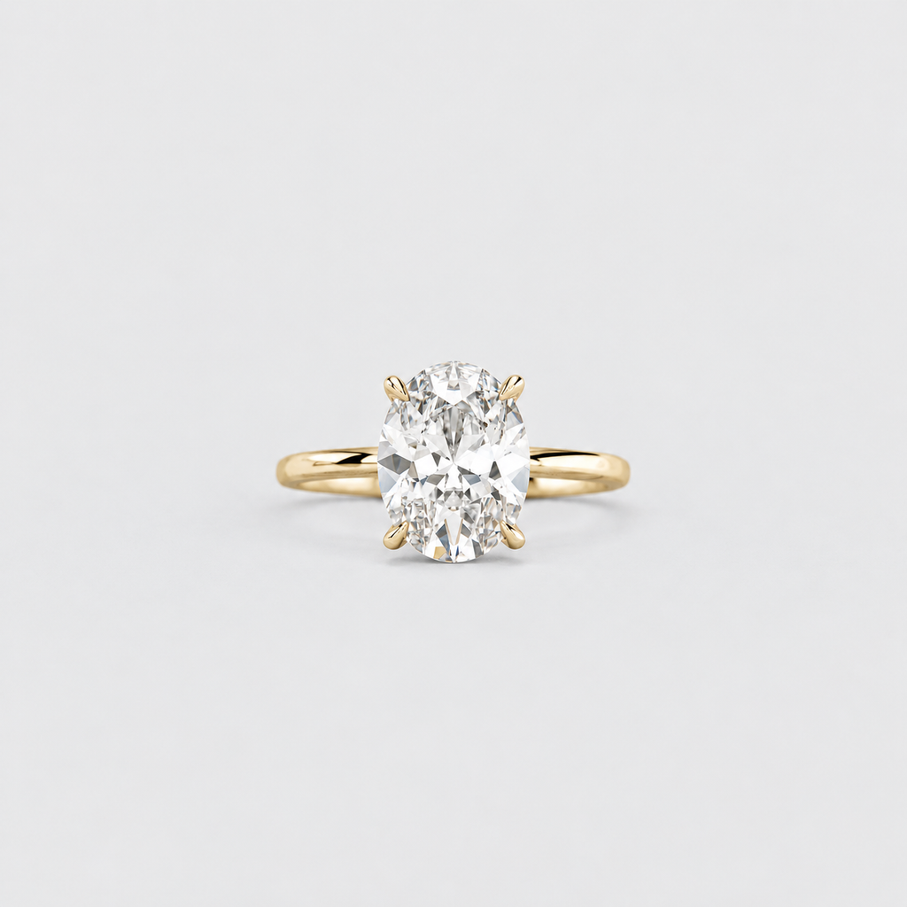 2.50 Ct. Lab Grown Diamond Oval Cut Solitaire Ring (VS-EF)