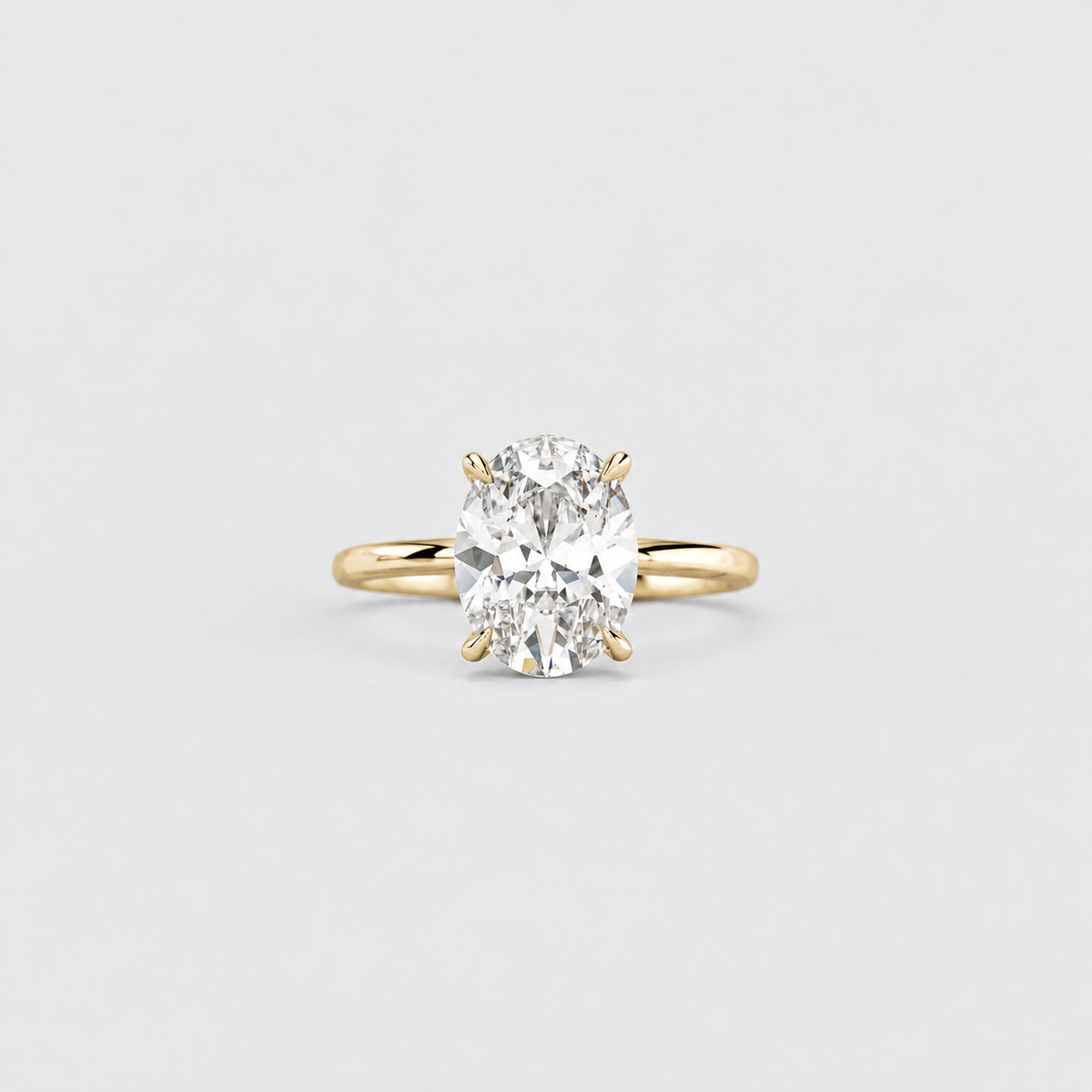 2.50 Ct. Lab Grown Diamond Oval Cut Solitaire Ring (VS-EF)