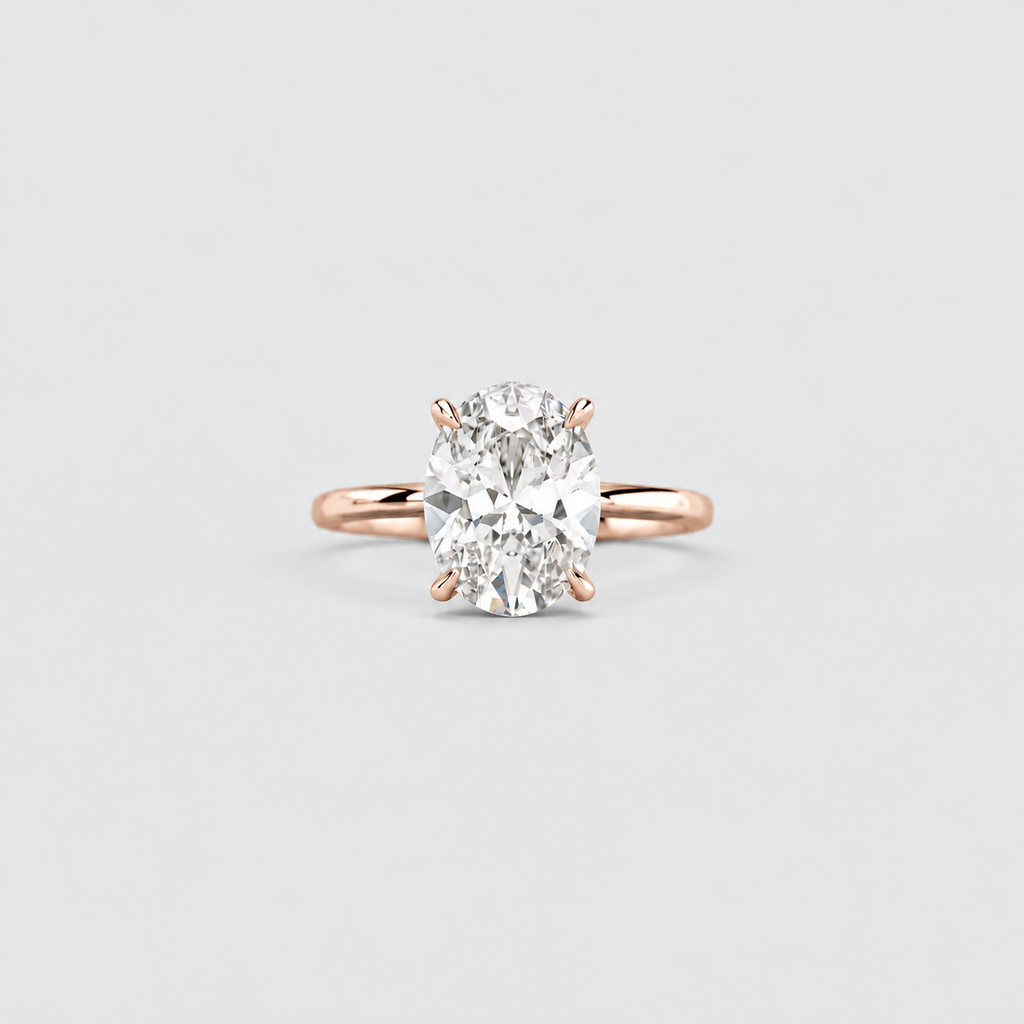 2.50 Ct. Lab Grown Diamond Oval Cut Solitaire Ring (VS-EF)