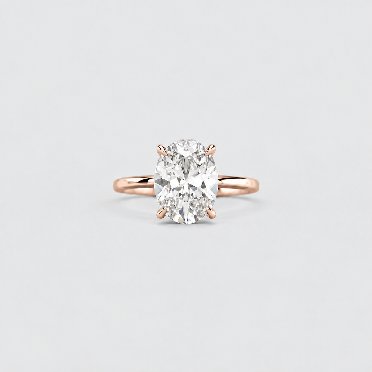 2.50 Ct. Lab Grown Diamond Oval Cut Solitaire Ring (VS-EF)